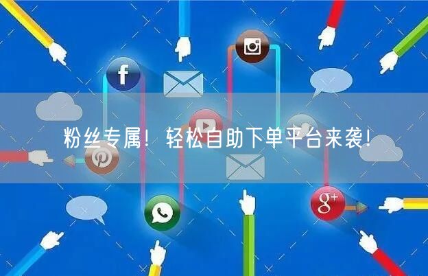 粉丝专属！轻松自助下单平台来袭！