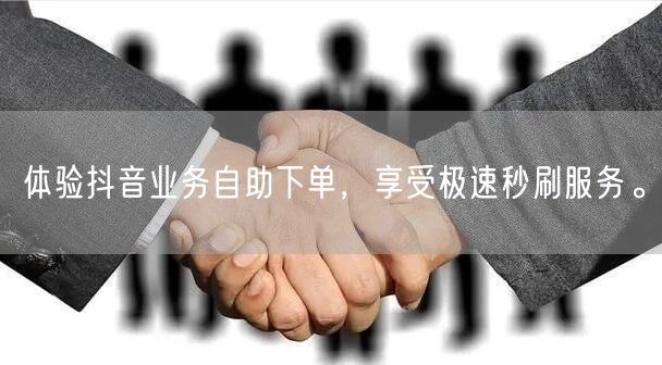 体验抖音业务自助下单，享受极速秒刷服务。