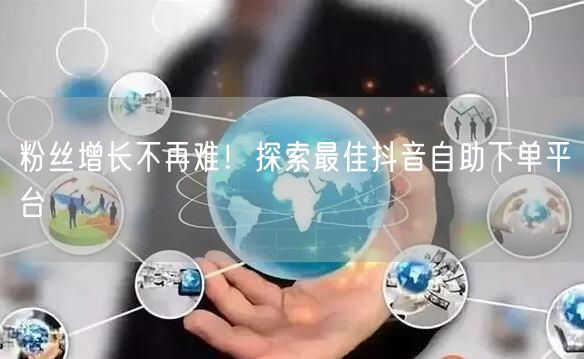 粉丝增长不再难！探索最佳抖音自助下单平台