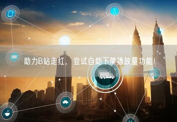 助力B站走红，尝试自助下单播放量功能！