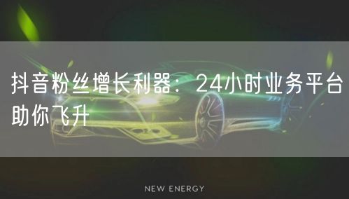 抖音粉丝增长利器：24小时业务平台助你飞升