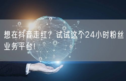 想在抖音走红？试试这个24小时粉丝业务平台！