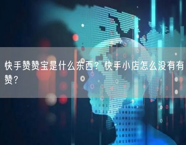 快手赞赞宝是什么东西？快手小店怎么没有有赞？