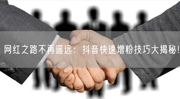 网红之路不再遥远：抖音快速增粉技巧大揭秘