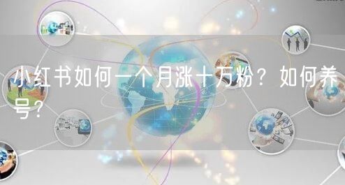 小红书如何一个月涨十万粉？如何养号？