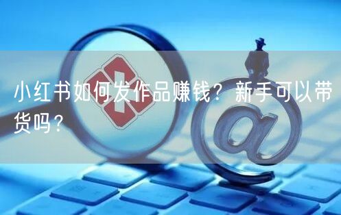 小红书如何发作品赚钱？新手可以带货吗？