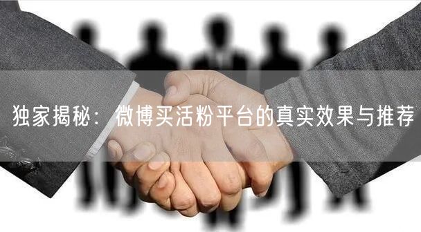 独家揭秘：微博买活粉平台的真实效果与推荐