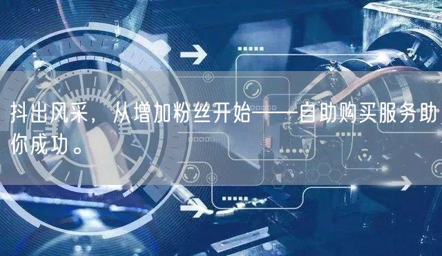 抖出风采，从增加粉丝开始——自助购买服务