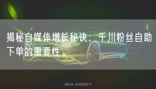 揭秘自媒体增长秘诀：千川粉丝自助下单的重要性。