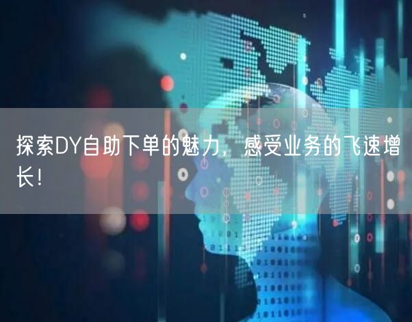 探索DY自助下单的魅力，感受业务的飞速增