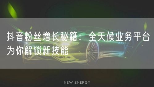 抖音粉丝增长秘籍：全天候业务平台为你解锁新技能