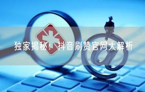 独家揭秘：抖音刷赞官网大解析