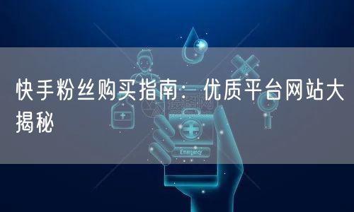 快手粉丝购买指南：优质平台网站大揭秘