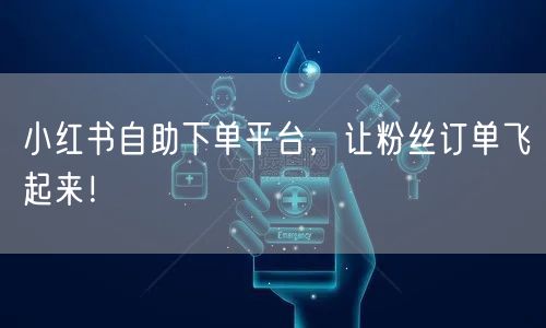 小红书自助下单平台，让粉丝订单飞起来！