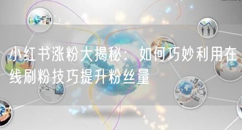 小红书涨粉大揭秘：如何巧妙利用在线刷粉技巧提升粉丝量