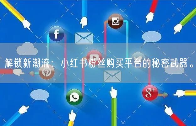 解锁新潮流：小红书粉丝购买平台的秘密武器。