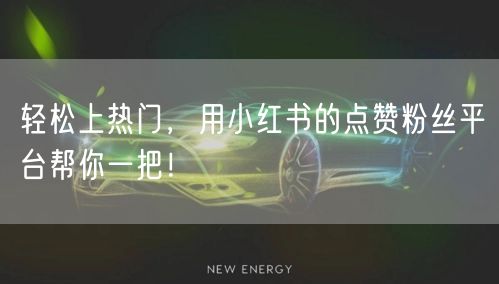 轻松上热门，用小红书的点赞粉丝平台帮你一把！