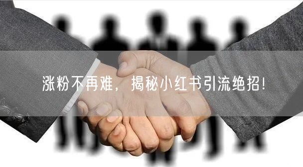 涨粉不再难，揭秘小红书引流绝招！
