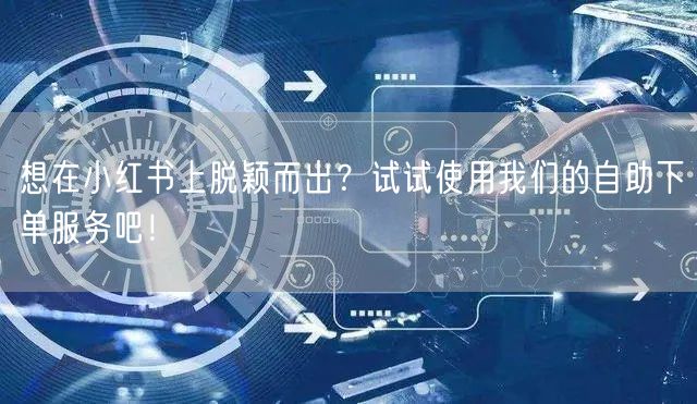 想在小红书上脱颖而出？试试使用我们的自助下单服务吧！