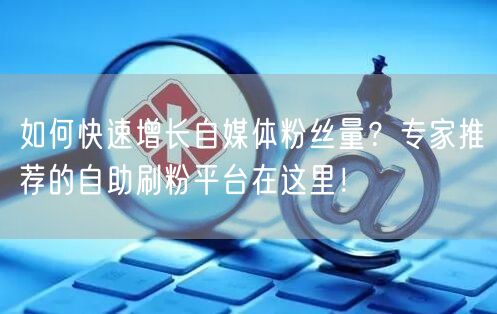 如何快速增长自媒体粉丝量？专家推荐的自助