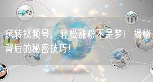 玩转视频号，轻松涨粉不是梦！揭秘背后的秘