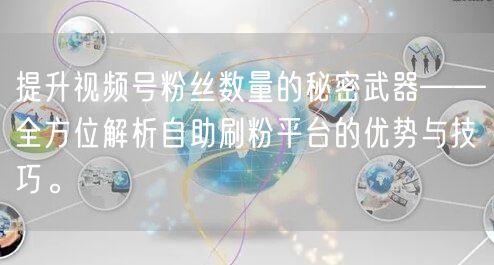 提升视频号粉丝数量的秘密武器——全方位解