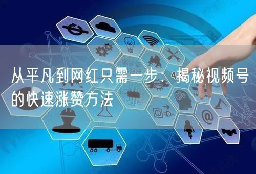 从平凡到网红只需一步：揭秘视频号的快速涨赞方法