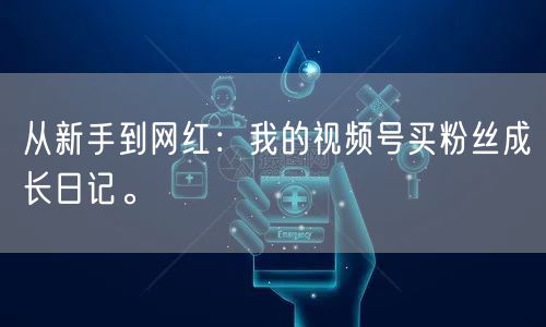 从新手到网红：我的视频号买粉丝成长日记。