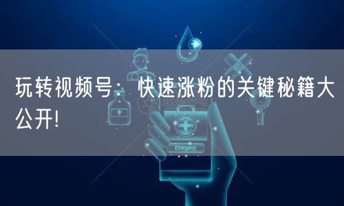 玩转视频号：快速涨粉的关键秘籍大公开!